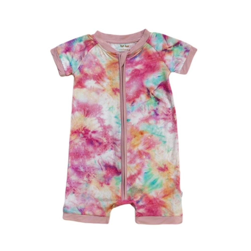 Little Sleepies Cotton Candy Tie Dye Shortie Zippy 3T